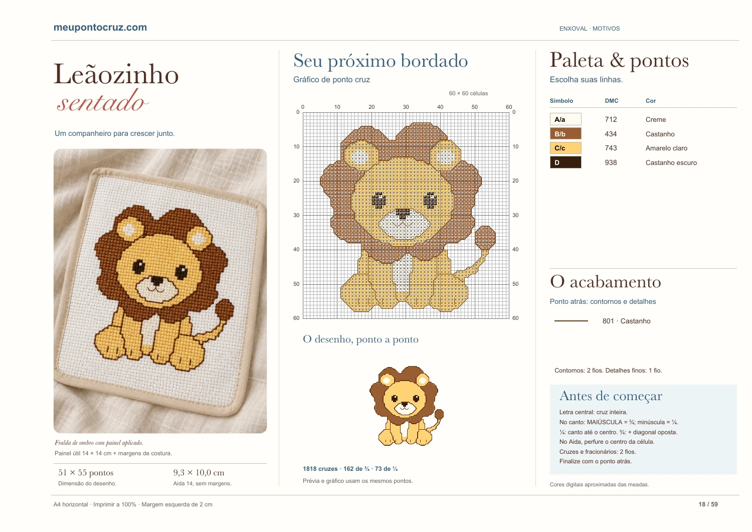 Página real do livro: Leãozinho sentado