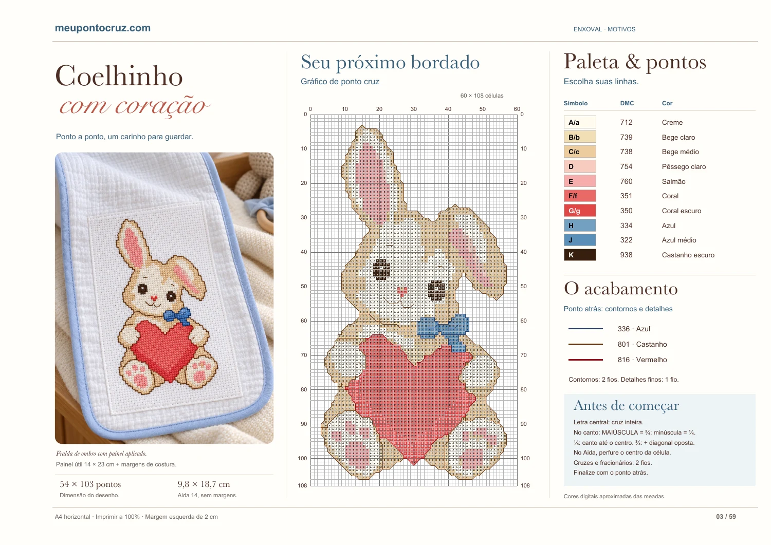 Página real do livro: Coelhinho com coração