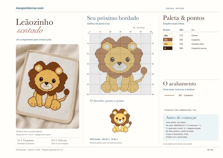 Página do livro: Leãozinho sentado